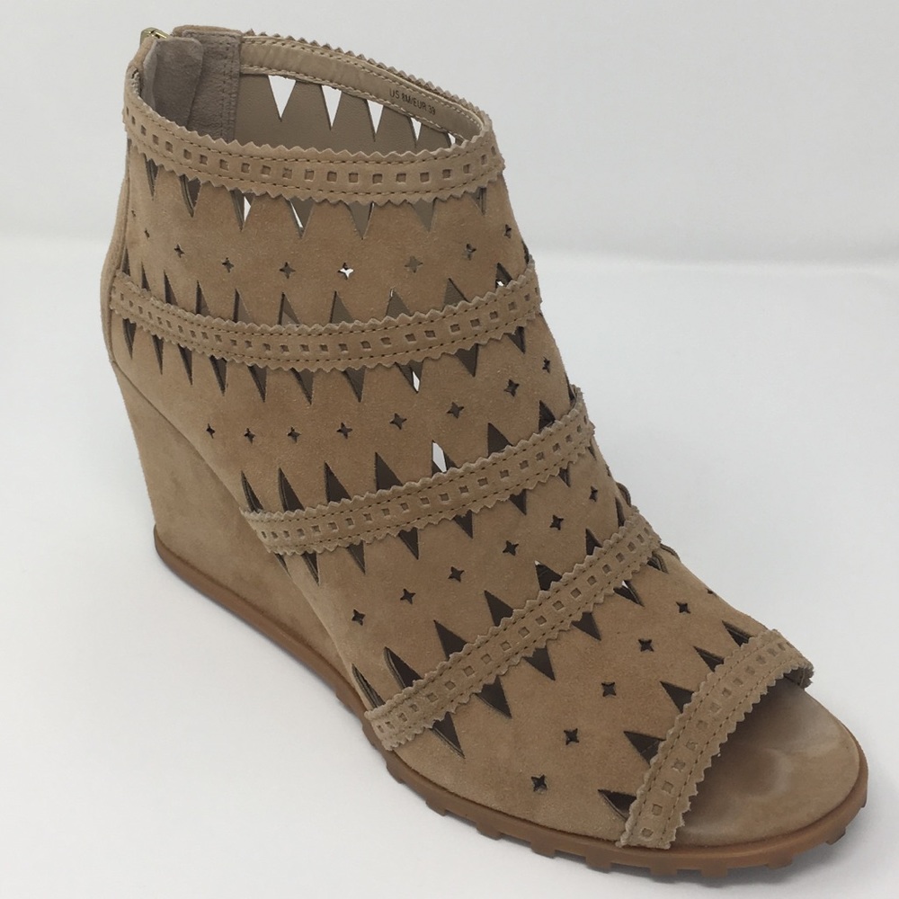 Via Spiga Latanya Wedge Heel Open Toe Ankle Bootie